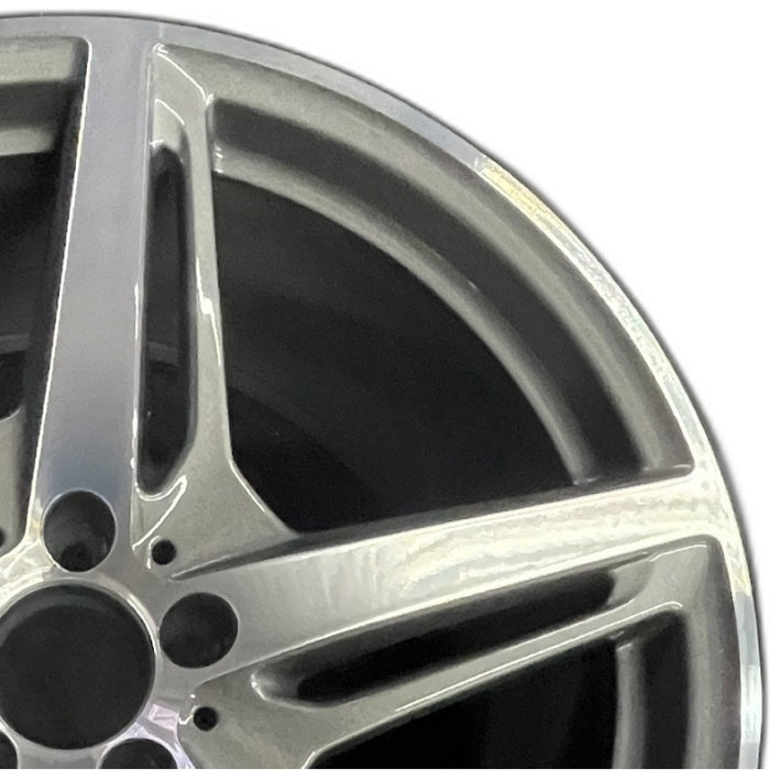20" MERCEDES GT 16 190 Type; 20x11 5 split spokes gray Original OEM Wheel Rim - Side Profile