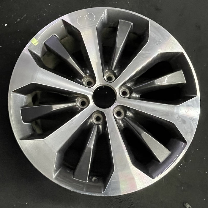 20" FORD F150 PICKUP 17 20x8.5 12 spoke machined face flash gray pockets - Front View