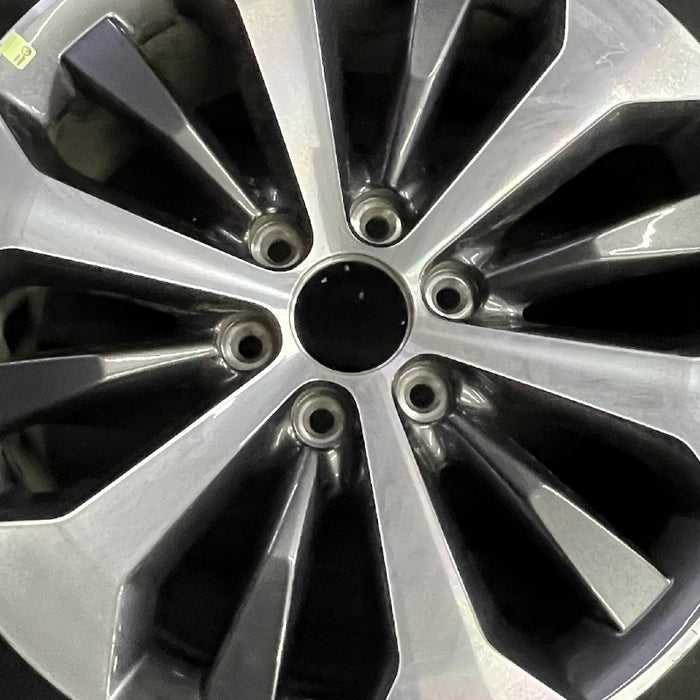20" FORD F150 PICKUP 17 20x8.5 12 spoke machined face flash gray pockets - Angle View