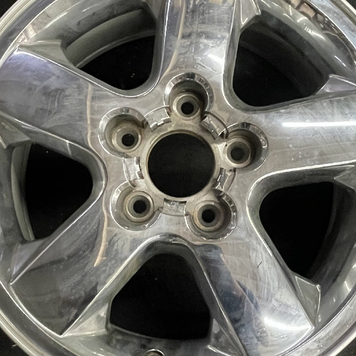 17" GRAND CHEROKEE 03-04 17x7.5 aluminum 5 spoke chrome finish wide flat spoke - Angle View