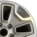 17" WRANGLER 13 17x7.5 10 hole w/machined accent gray Original OEM Wheel Rim - Side Profile