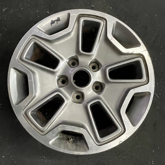 17" WRANGLER 13 17x7.5 10 hole w/machined accent gray Original OEM Wheel Rim - Front View