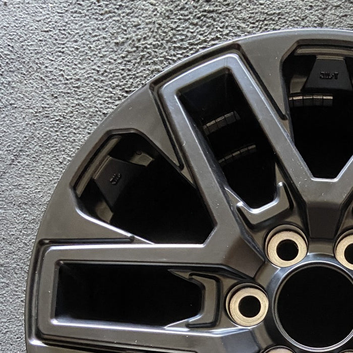 20" SEQUOIA 23-24 20x8 open spoke 6 spoke matte black Original OEM Wheel Rim - Side Profile
