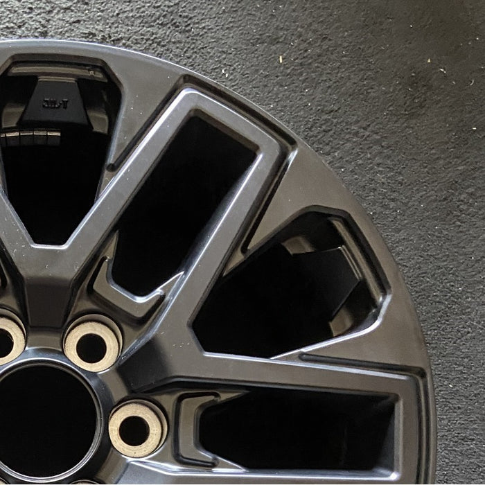 20" SEQUOIA 23-24 20x8 open spoke 6 spoke matte black Original OEM Wheel Rim - Close-Up Detail