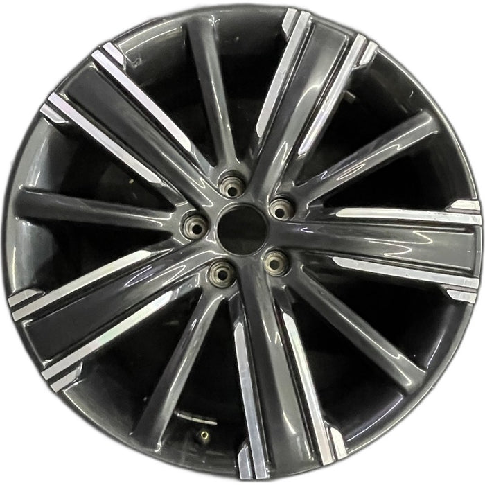 20" INFINITI QX50 21-22 20x8.5 10 spoke machined black Original OEM Wheel Rim - Front View