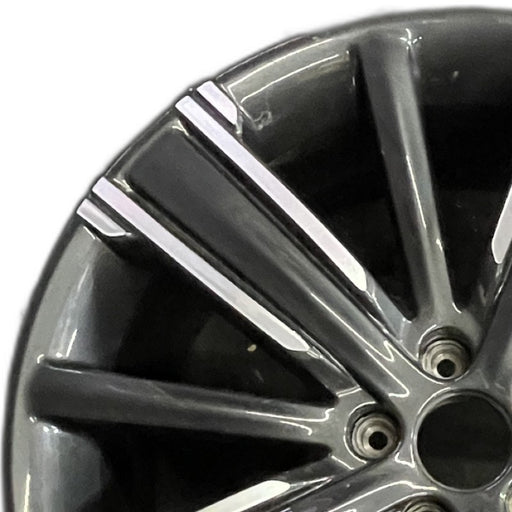 20" INFINITI QX50 21-22 20x8.5 10 spoke machined black Original OEM Wheel Rim - Angle View