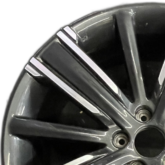 20" INFINITI QX50 21-22 20x8.5 10 spoke machined black Original OEM Wheel Rim - Angle View