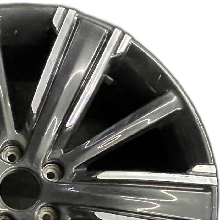 20" INFINITI QX50 21-22 20x8.5 10 spoke machined black Original OEM Wheel Rim - Side Profile