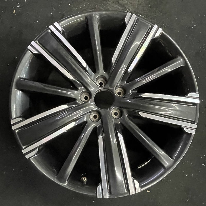 20" INFINITI QX50 21-22 20x8.5 10 spoke machined black Original OEM Wheel Rim - Front View