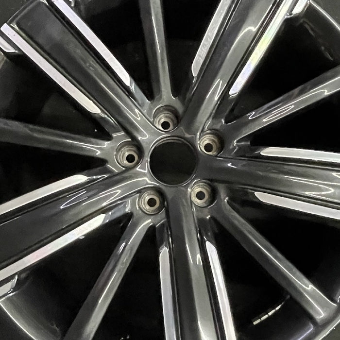 20" INFINITI QX50 21-22 20x8.5 10 spoke machined black Original OEM Wheel Rim - Angle View