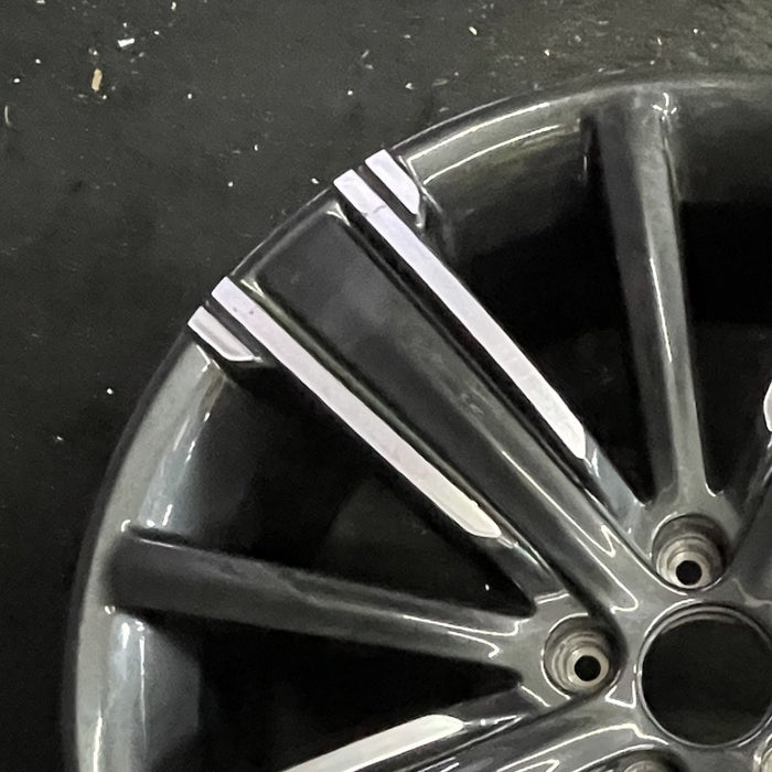 20" INFINITI QX50 21-22 20x8.5 10 spoke machined black Original OEM Wheel Rim - Side Profile