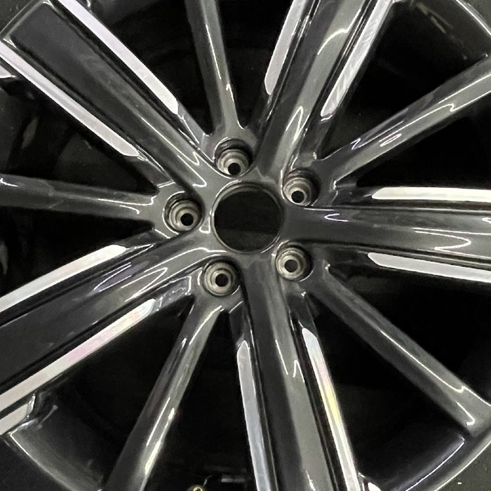 20" INFINITI QX50 21-22 20x8.5 10 spoke machined black Original OEM Wheel Rim - Angle View