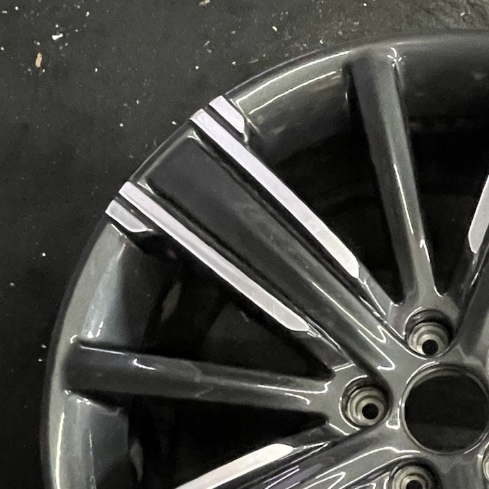 20" INFINITI QX50 21-22 20x8.5 10 spoke machined black Original OEM Wheel Rim - Side Profile