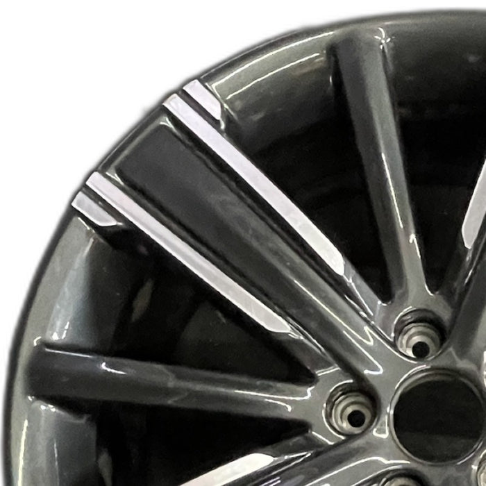 20" INFINITI QX50 21-22 20x8.5 10 spoke machined black Original OEM Wheel Rim - Angle View