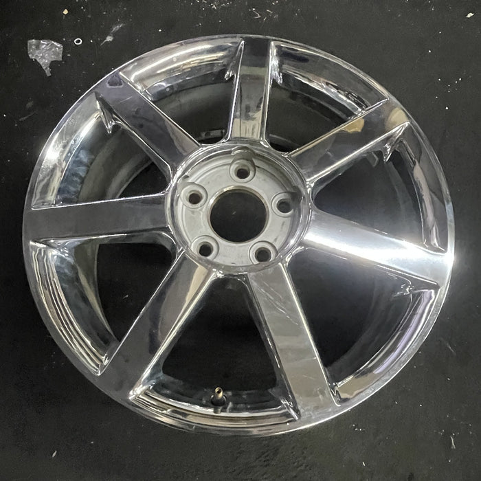 18" XLR 06-08 Base, , 7 single spoke, chrome Original OEM Wheel Rim - Side Profile