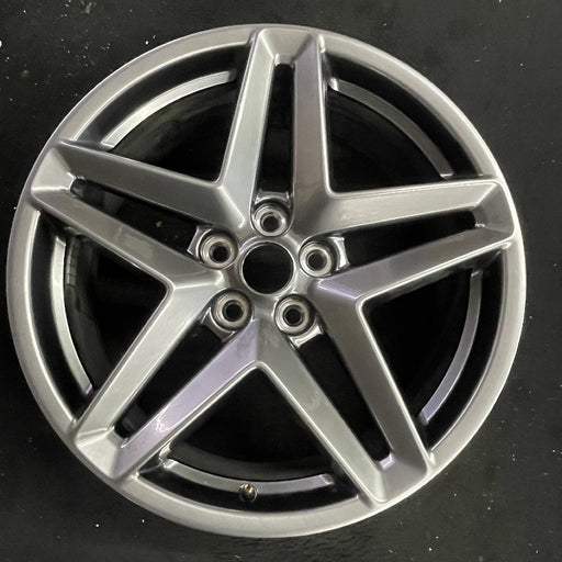 19" MUSTANG 24 19x8.5 5 spoke split spoke silver Original OEM Wheel Rim - Front View