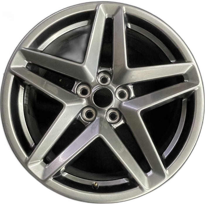 19" MUSTANG 24 19x8.5, , split spoke, silver Original OEM Wheel Rim - Front View