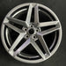 19" MUSTANG 24 19x8.5, , split spoke, silver Original OEM Wheel Rim - Angle View