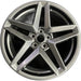 19" MUSTANG 24 19x8.5 5 spoke split spoke silver Original OEM Wheel Rim - Front View