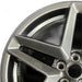 19" MUSTANG 24 19x8.5 5 spoke split spoke silver Original OEM Wheel Rim - Angle View
