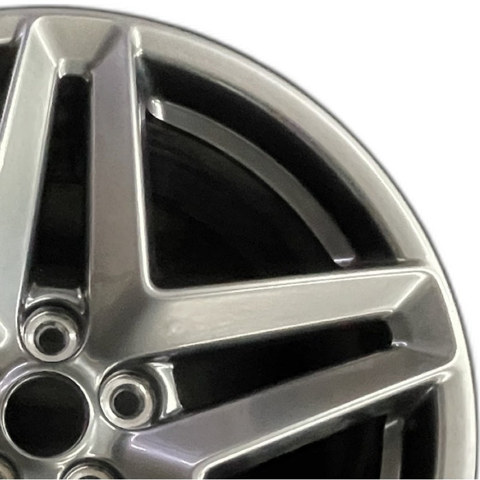 19" MUSTANG 24 19x8.5 5 spoke split spoke silver Original OEM Wheel Rim - Side Profile