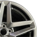 19" MUSTANG 24 19x8.5 5 spoke split spoke silver Original OEM Wheel Rim - Side Profile