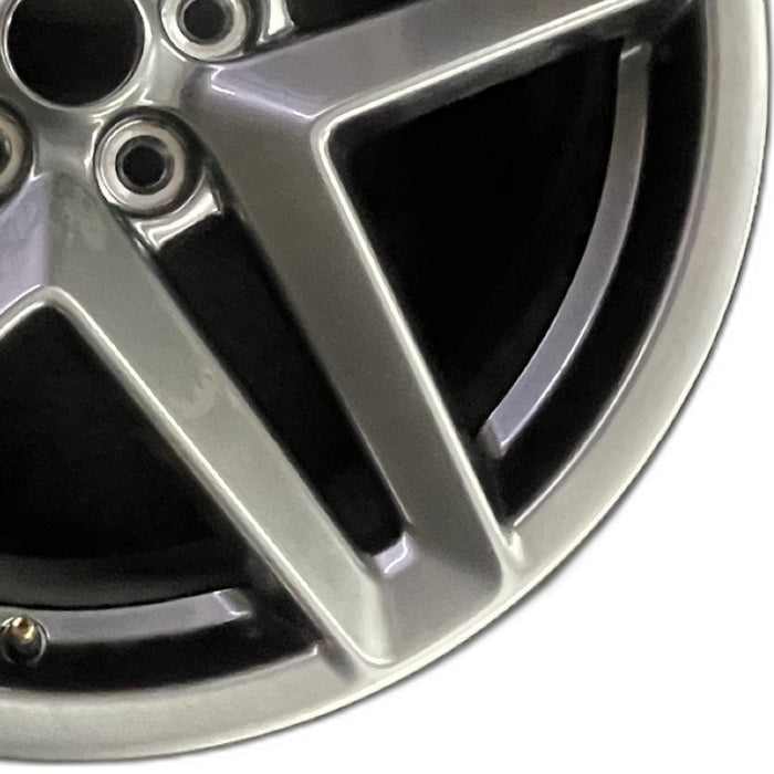 19" MUSTANG 24 19x8.5 5 spoke split spoke silver Original OEM Wheel Rim - Close-Up Detail