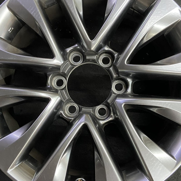 18" LEXUS GX460 14 18x7.5 alloy 6 spoke split spoke V spoke dark graphite - Angle View