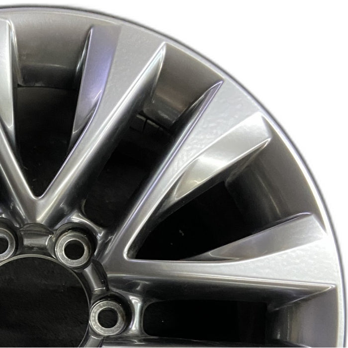18" LEXUS GX460 14 18x7.5 alloy 6 spoke split spoke V spoke dark graphite - Side Profile