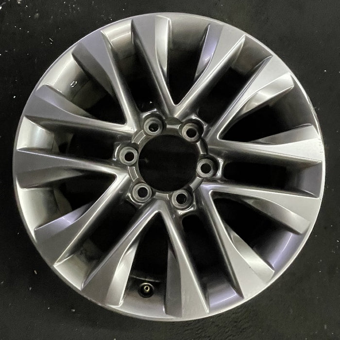 18" LEXUS GX460 14 18x7.5 alloy 6 spoke split spoke V spoke dark graphite - Front View