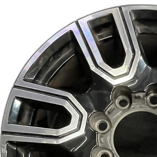 20" SIERRA 2500 PICKUP 20 20x8.5 12 spoke machined face accents black opt PYU - Angle View