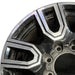20" SIERRA 2500 PICKUP 20 20x8.5 12 spoke machined face accents black opt PYU - Angle View