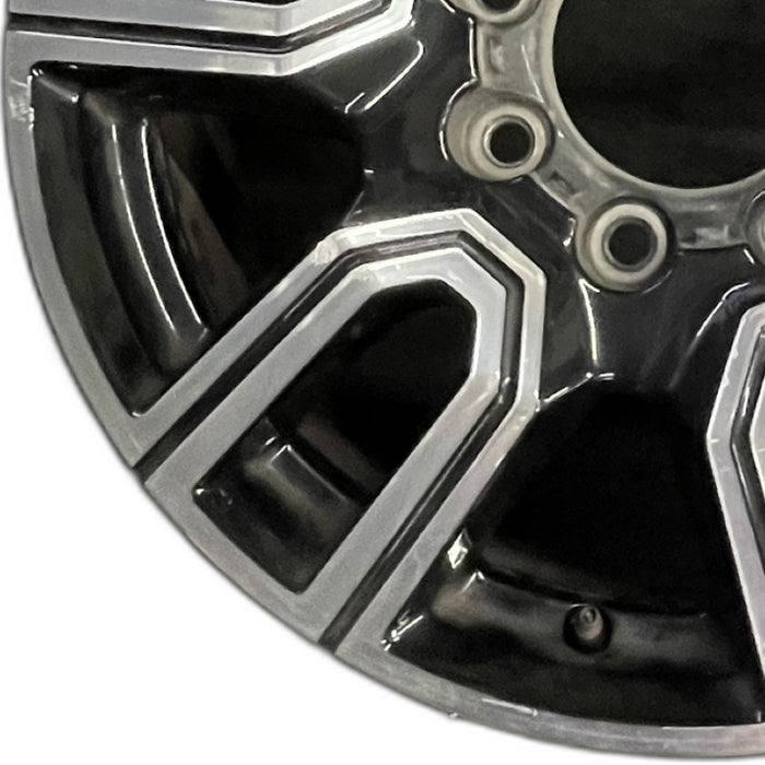 20" SIERRA 2500 PICKUP 20 20x8.5 12 spoke machined face accents black opt PYU - Back View