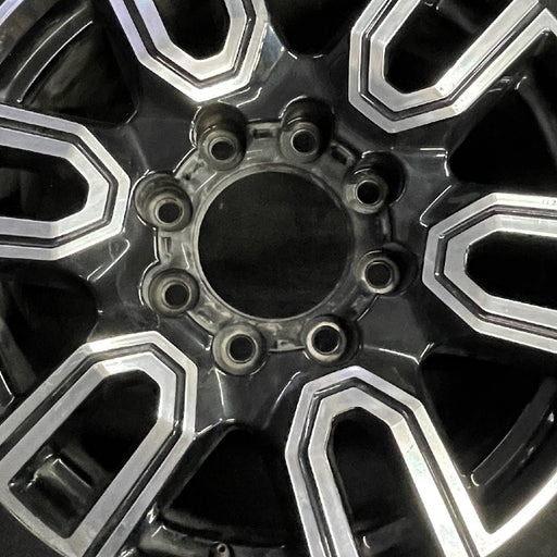 20" SIERRA 2500 PICKUP 20 20x8.5 12 spoke machined face accents black opt PYU - Angle View