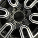 20" SIERRA 2500 PICKUP 20 20x8.5 12 spoke machined face accents black opt PYU - Angle View