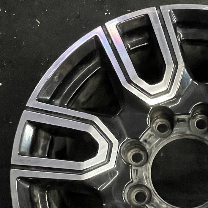 20" SIERRA 2500 PICKUP 20 20x8.5 12 spoke machined face accents black opt PYU - Side Profile