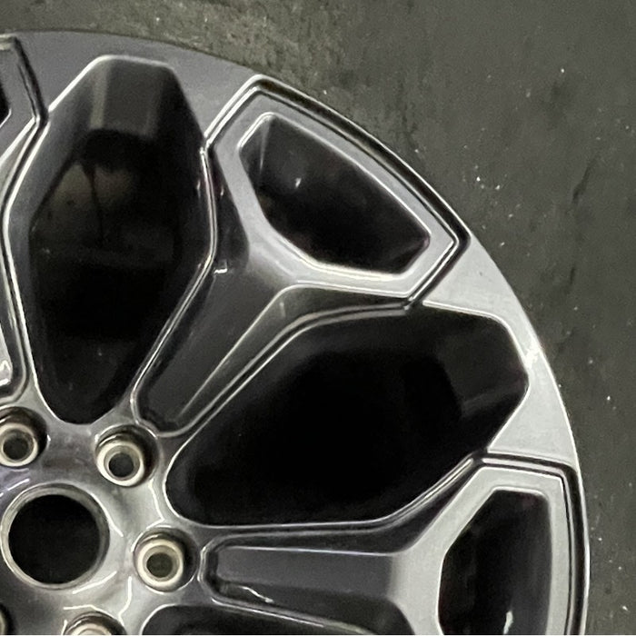 22" DODGE 1500 PICKUP 20-21 6 lug 22x9 6 spoke opt WP9 black Original OEM Wheel - Close-Up Detail