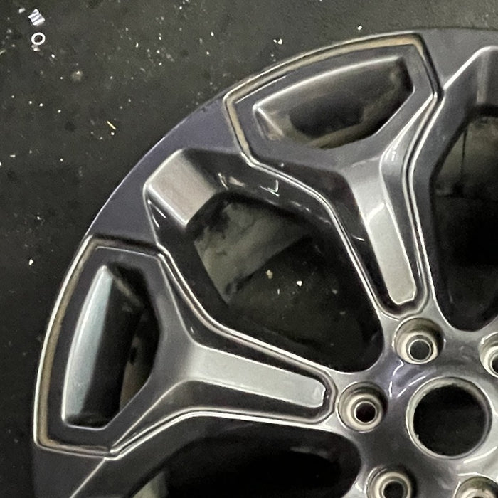 22" DODGE 1500 PICKUP 20-21 6 lug 22x9 6 spoke opt WP9 black Original OEM Wheel - Side Profile