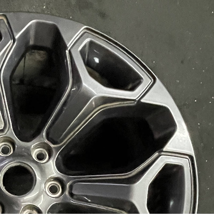 22" DODGE 1500 PICKUP 20-21 6 lug 22x9 6 spoke opt WP9 black Original OEM Wheel - Close-Up Detail