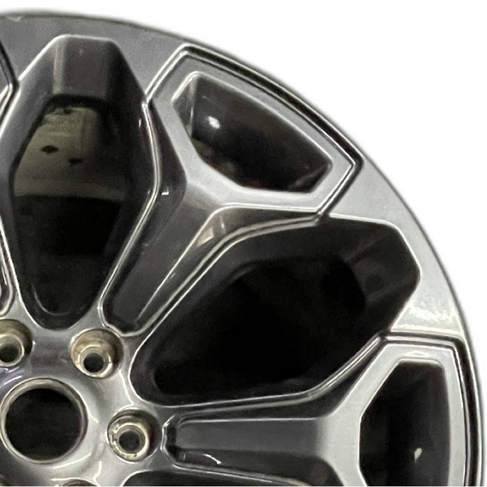 22" DODGE 1500 PICKUP 20-21 6 lug 22x9 6 spoke opt WP9 black Original OEM Wheel - Side Profile