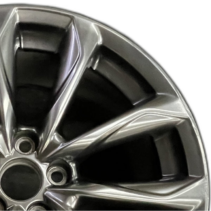 19" LEXUS RC300 19-20 19x9 alloy 10 spoke dark gray Original OEM Wheel Rim - Side Profile
