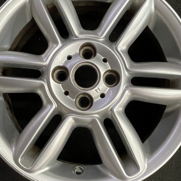 16" CLUBMAN 11-14 16x6.5 alloy 6 twin spoke silver Original OEM Wheel Rim - Angle View