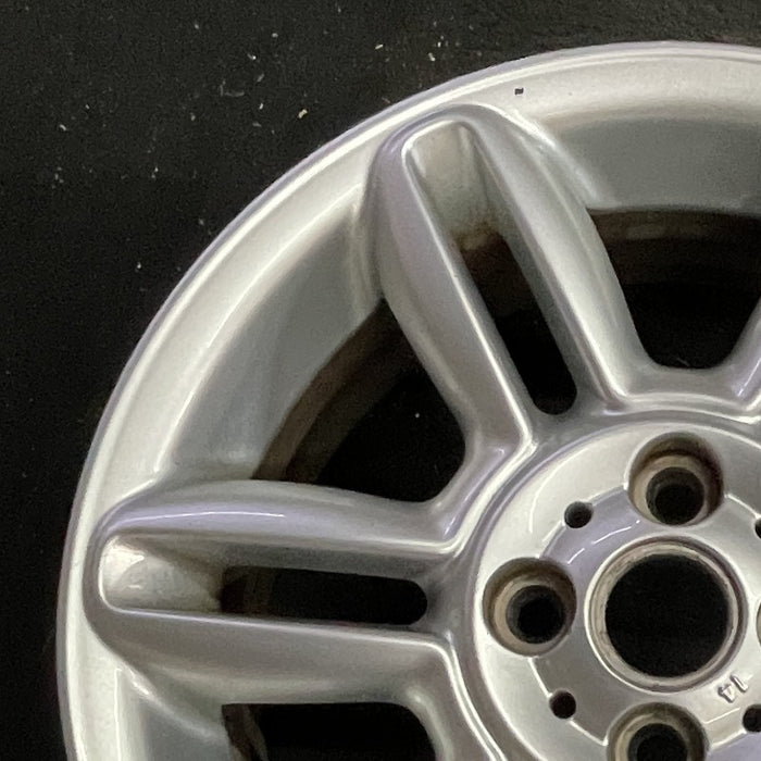 16" CLUBMAN 11-14 16x6.5 alloy 6 twin spoke silver Original OEM Wheel Rim - Side Profile