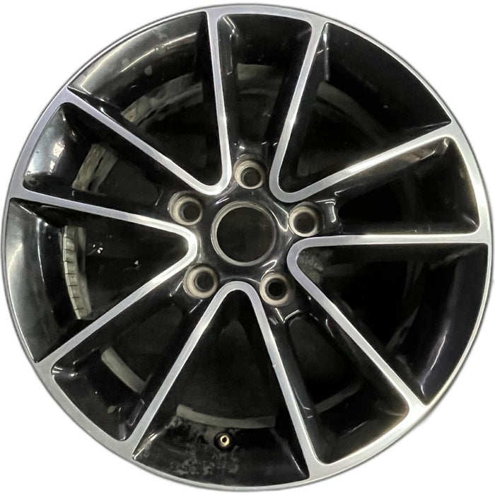 17" CARAVAN 14 17x6.5 aluminum 10 spoke polished face with pockets black - Front View