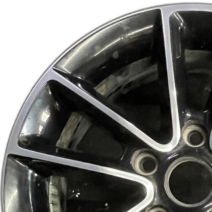 17" CARAVAN 14 17x6.5 aluminum 10 spoke polished face with pockets black - Angle View