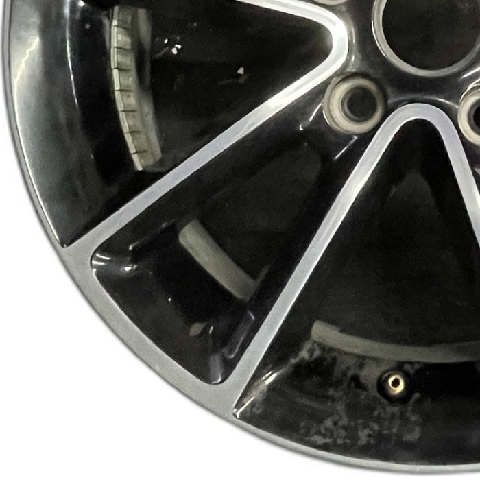 17" CARAVAN 14 17x6.5 aluminum 10 spoke polished face with pockets black - Back View