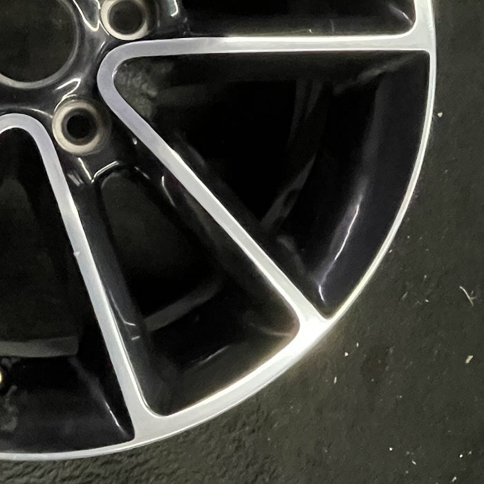 17" CARAVAN 14 17x6.5 aluminum 10 spoke polished face with pockets black - Back View