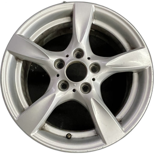 17" BMW 128i 08-13 17x7 , 5 spoke, solid spoke, peaked spoke edges Original OEM - Front View