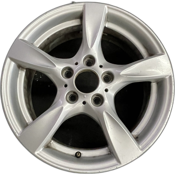 17" BMW 128i 08-13 17x7 , 5 spoke, solid spoke, peaked spoke edges Original OEM - Front View