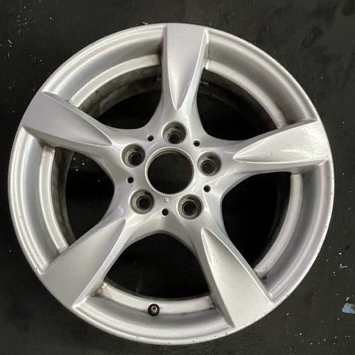 17" BMW 128i 08-13 17x7 , 5 spoke, solid spoke, peaked spoke edges Original OEM - Angle View